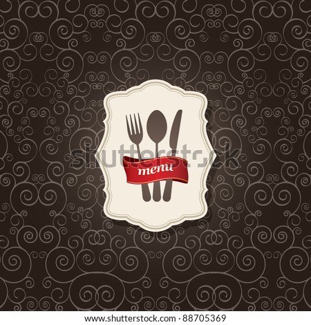 Logo Design Restaurant on Vector  Restaurant Menu Design   88705369   Shutterstock