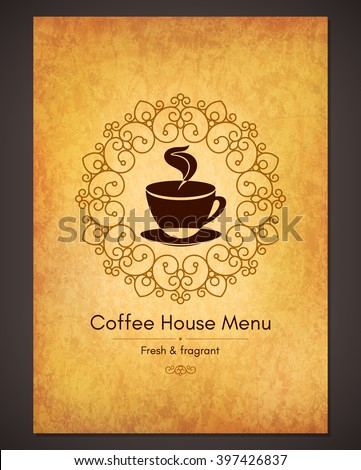 Restaurant Or Coffee House Menu Design Vector Brochure Template For Cafe Coffee House Tea Coffee House Menu Template