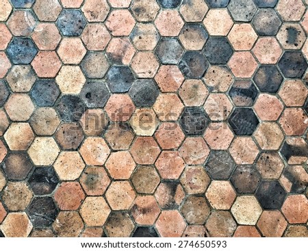 orange and black brick block texture background, polygon background