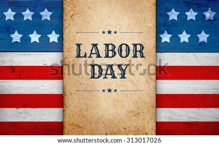 Labor day banner, patriotic background