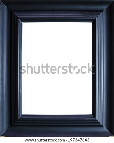 A black picture frame, isolated with clipping path.