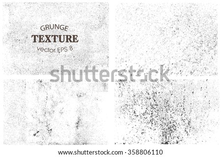Set of grunge textures.Vector distress overlay textures.