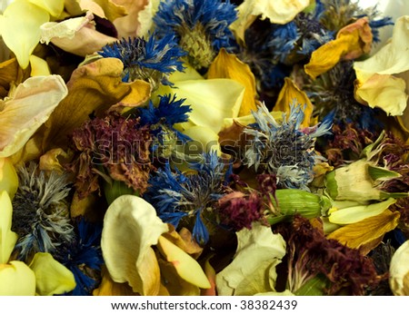 potpourri mix of dried flowers for aromatherapy natural fragrance