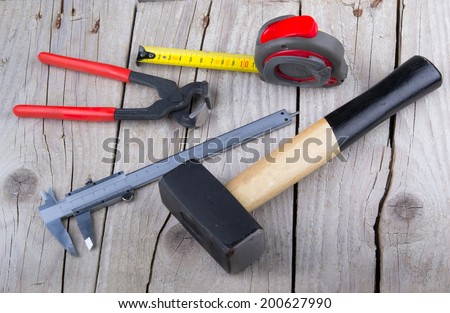 builder Tools on old wood