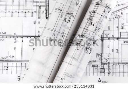 Architecture rolls architectural plans project architect blueprints