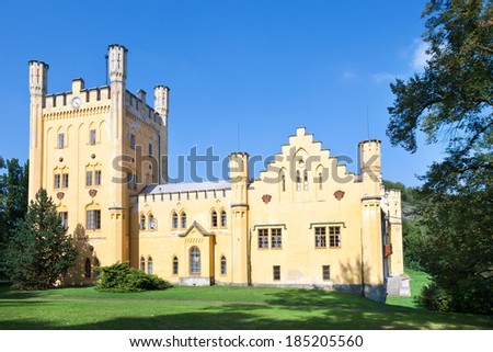 neo-Gothic castle in Nectiny, Karlovy Vary region, West Bohemia, Czech Republic, Europe