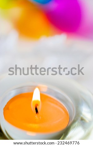 Christmas decoration - candle with flame