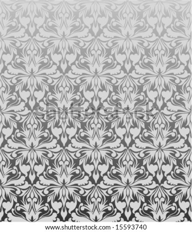 Seamless Floral Background (Silver) Stock Vector Illustration 15593740