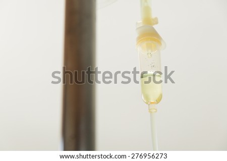 Infusion therapy in hospital show medicine drip.