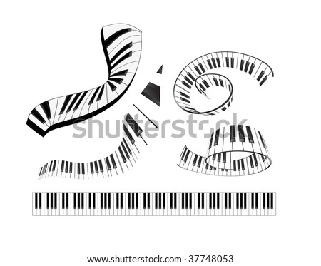 set of abstract piano keyboard