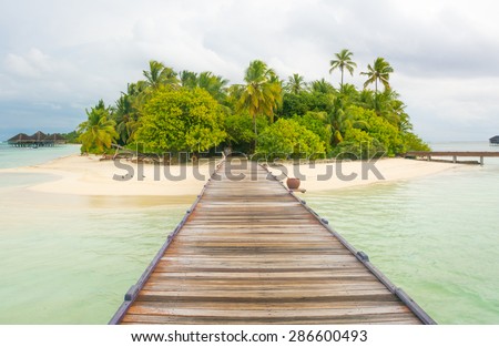 Tropical island in Maldives
