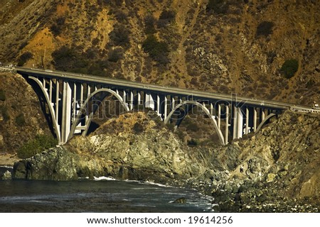 Big Creek Bridge - This is Big Creek Bridge on the Pacific Coast Highway in the Big Sur area of California.
