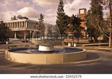 The Student Union and bookstore at California State University, Fresno, the heart of the campus.