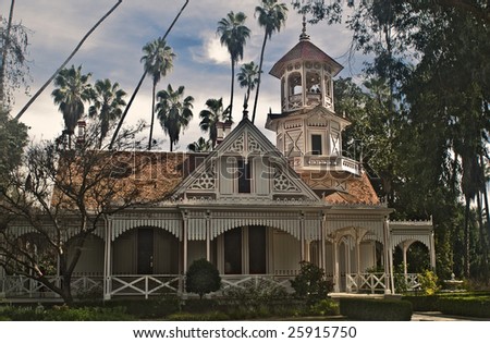 Queen Anne Cottage at Los Angeles County Arboretum...this was used in the television show, Fantasy Island