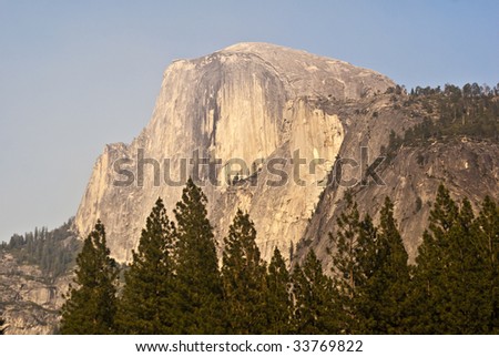 Half Dome in Yosemite National Park in California's Sierra Nevada Mountains.