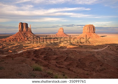 Spreading shadows over Monument Valley