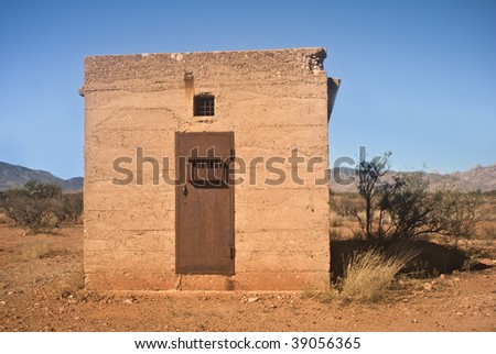 Ruins of an old western jail from Pearce, Arizona, a current ghost town