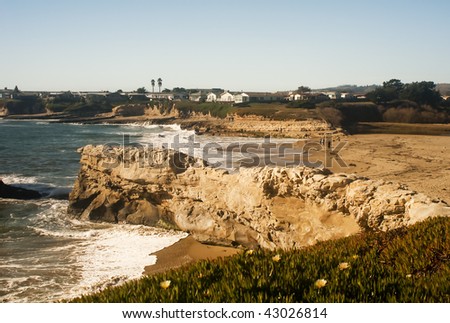 Natural Bridges State Beach at Santa Cruz, California,on the Monterey Bay.