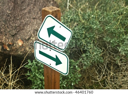 Confusion - Trail Signs that point both ways in Anza Borrego State Park