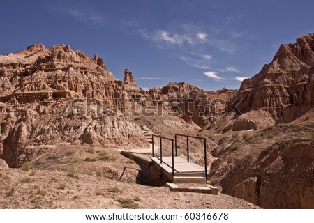 Hiking through Cathedral Gorge State Park in Nevada outside of Las Vegas