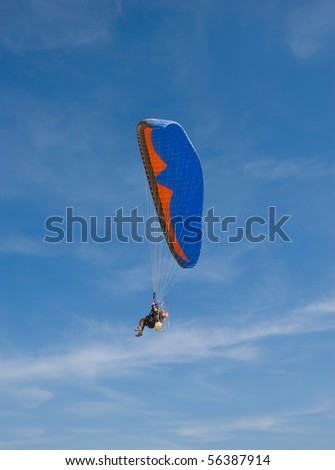 Engine with acute parachute in mid air
