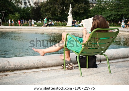 Tuileries garden in Paris