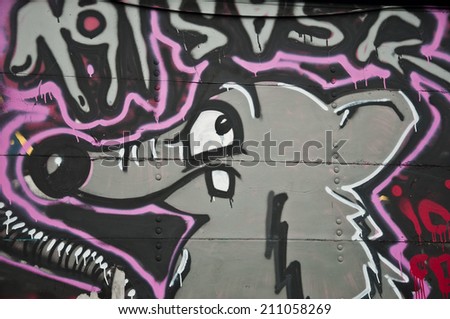 Paris - France - 28 th May 2013 -urban art -  rat