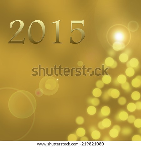 Abstract bokeh texture card - Happy new year 2015