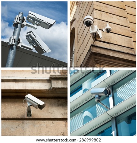 video security camera collage