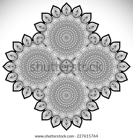 Mandala. Round Ornament Pattern. Vintage decorative elements. Hand drawn background. Islam, Arabic, Indian, ottoman motifs.