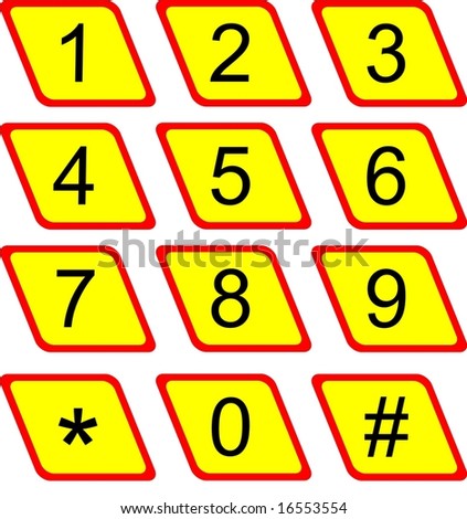 phone pad number. stock vector : Phone number