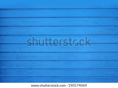 Wooden blue table, top view