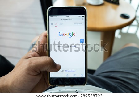 CHIANGMAI,THAILAND- JUNE 22,2015:Google is an American multinational corporation specializing in Internet-related services and products. Most of its profits are derived from AdWords.