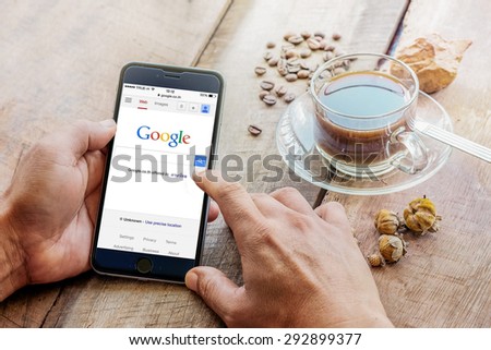 CHIANGMAI,THAILAND- JULY 03,2015:Google is an American multinational corporation specializing in Internet-related services and products. Most of its profits are derived from AdWords.
