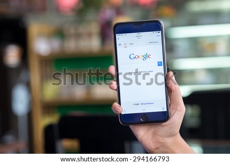 CHIANGMAI,THAILAND- JULY 07,2015:Google is an American multinational corporation specializing in Internet-related services and products. Most of its profits are derived from AdWords.