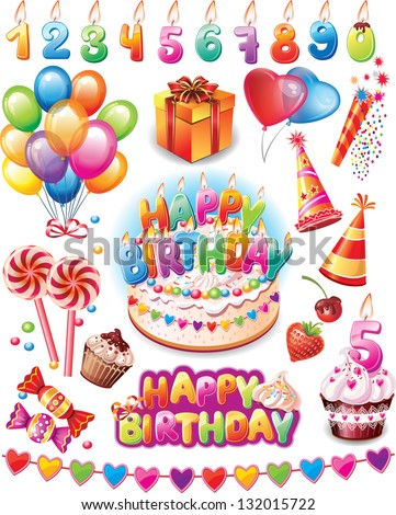Happy birthday set Happy birthday set