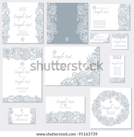 Vector template for wedding cards Vector template for wedding cards