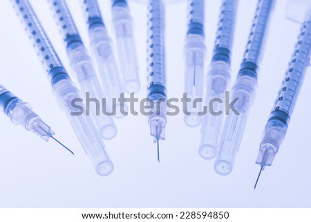 Disposable syringes from the pharmacy