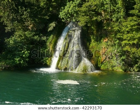 Cascading waterfalls Skradinski buk in Krka National Park. Croatia