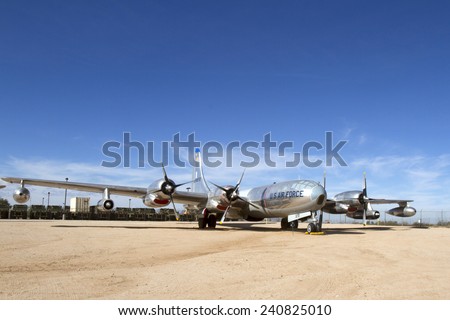 Tucson, AZ, USA - December 12, 2014 : Vintage US Air Force Plane