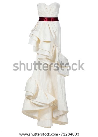 stock photo spanish style wedding dress isolated with cutting path