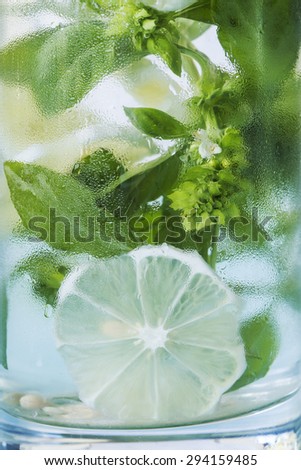 Fresh infused water made with organic citruses