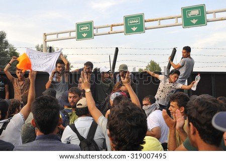 SERBIA-September 2015: Hungary closed its border with Serbia after the entry into force of the law for anyone who tries to illegally yarn. Migrants in the 
