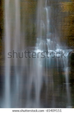 Detail of Tews Falls in Hamilton Ontario Canada