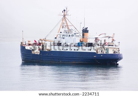 Research vessel White Holly at anchor off Santa Cruz, California
