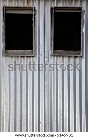 black corrugated steel