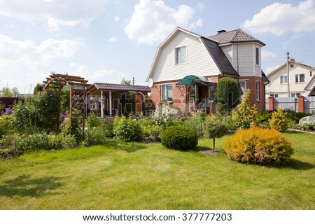 A house with a garden