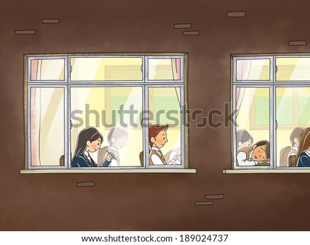 Illustration of classroom