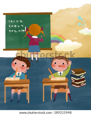 Illustration of classroom teaching