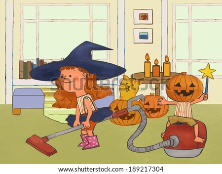 Illustration of life style and halloween